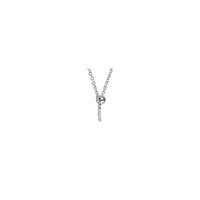 Lotus Flower Outline Necklace (Silver) side - Popular Jewelry - New York