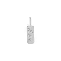 Love Braille Pendant (Silver) front - Popular Jewelry - New York