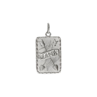 Mama Rectangular Pendant (Silver) front - Popular Jewelry - New York