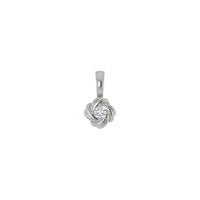 Natural Diamond Knot Pendant (Silver) front - Popular Jewelry - New York