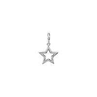 Petite Star Outline Pendant (Silver) front - Popular Jewelry - New York