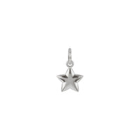 Puffed Star Pendant (Silver) front - Popular Jewelry - New York