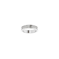 Sculpted Pattern Ring (Silver) front - Popular Jewelry - New York
