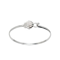 Textured Shell Bangle (Silver)