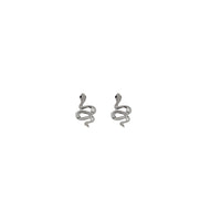 Cubic Zirconia Snake Stud Earrings (14K)