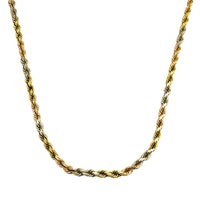 Tricolor Solid Rope Chain (14K)