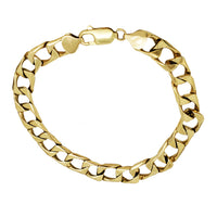 Solid Square Curb/Cuban Link Bracelet (14K)