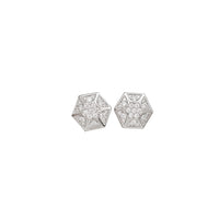 Zirconia Stud Earrings (Silver)