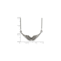 Antiqued Wings Necklace (Silver) scale- Popular Jewelry - New York