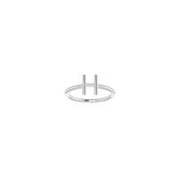 Initial H Ring (Silver) front - Popular Jewelry - New York