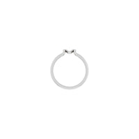 Initial M Ring (Silver) setting - Popular Jewelry - New York