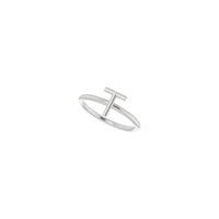 Initial T Ring (Silver) diagonal - Popular Jewelry - New York