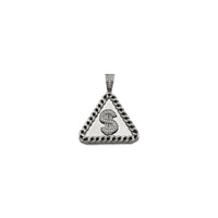 Link Triangle CZ Dollar Sign Pendant (Silver) Popular Jewelry - New York
