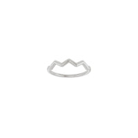 Zig Zag Stackable Ring (Silver) front - Popular Jewelry - New York