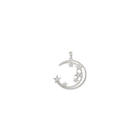 Moon & Star Pendant ( Silver )