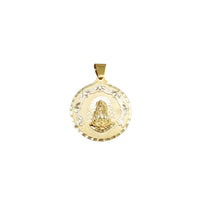 Two-Tone Saint Barbara Circular Medallion Pendant (14K)