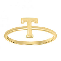 Plain Initial Letter Ring (14K)