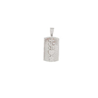 Dollar Sign Dog Tag Pendant (Silver)