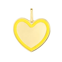 Enamel Heart Pendant (14K)