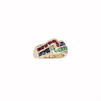 Tricolor Gems Ring (14K)