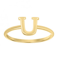 Plain Initial Letter Ring (14K)