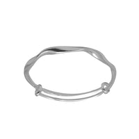 Wavy Design Bangle (Silver)