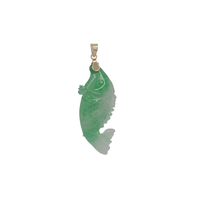Lucky Fish Jade Pendant (14K)