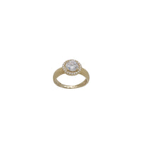 Round CZ Round Ring (14K)