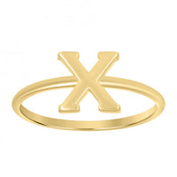 Plain Initial Letter Ring (14K)