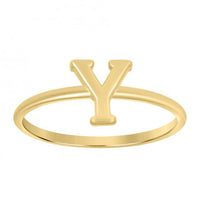 Plain Initial Letter Ring (14K)
