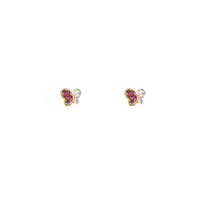 Mini Butterfly Stud Earrings (14K)