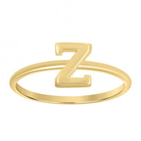 Plain Initial Letter Ring (14K)