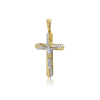 Two-Tone Cross Pendant (14K)