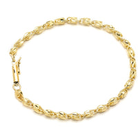Diamond-Cuts Leaf Floral Bracelet (14K).