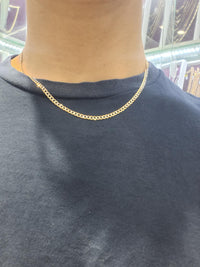 Solid Two-Tone Curb/Italian-Cuban Link Chain (18K)