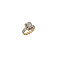 Diamond Rectangle Shape Engagement Ring (14K)