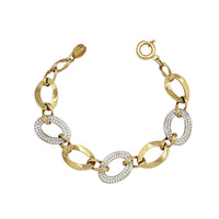 Zirconia Curb Fancy Bracelet (14K)