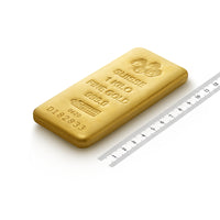 1000g-1kg-Fine-Gold-24K-Cast-Bar-PAMP-Swiss-Suisse-Ruler-view