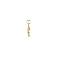 Flying Hummingbird Pendant yellow (10K) side - Popular Jewelry - New York