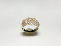 Iced Out "Challah" Braid Ring 10K