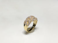 Iced Out "Challah" Braid Ring 10K