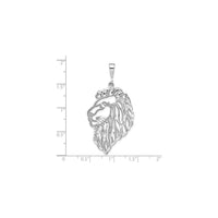 Lion Head Profile Diamond-Cut Pendant (10K) scale - Popular Jewelry - New York