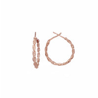 Zirconia Twist Hoop Earrings (10K)