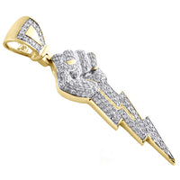 Diamond Lightning Fist Pendant (10K)