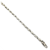 Barrel White Gold Bracelet (14K).