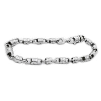 Barrel White Gold Bracelet (14K).