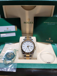 Pre-Owned Rolex 41 mm Datejust Two Tone Oyster Bracelet White Dial