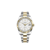 Pre-Owned Rolex 41 mm Datejust Two Tone Oyster Bracelet White Dial