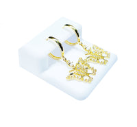 Butterfly Dangle Earrings (14K)