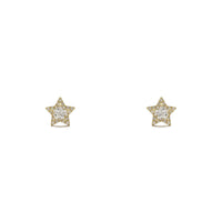 Star Halo Stud Earrings (14K) small - front - Popular Jewelry - New York